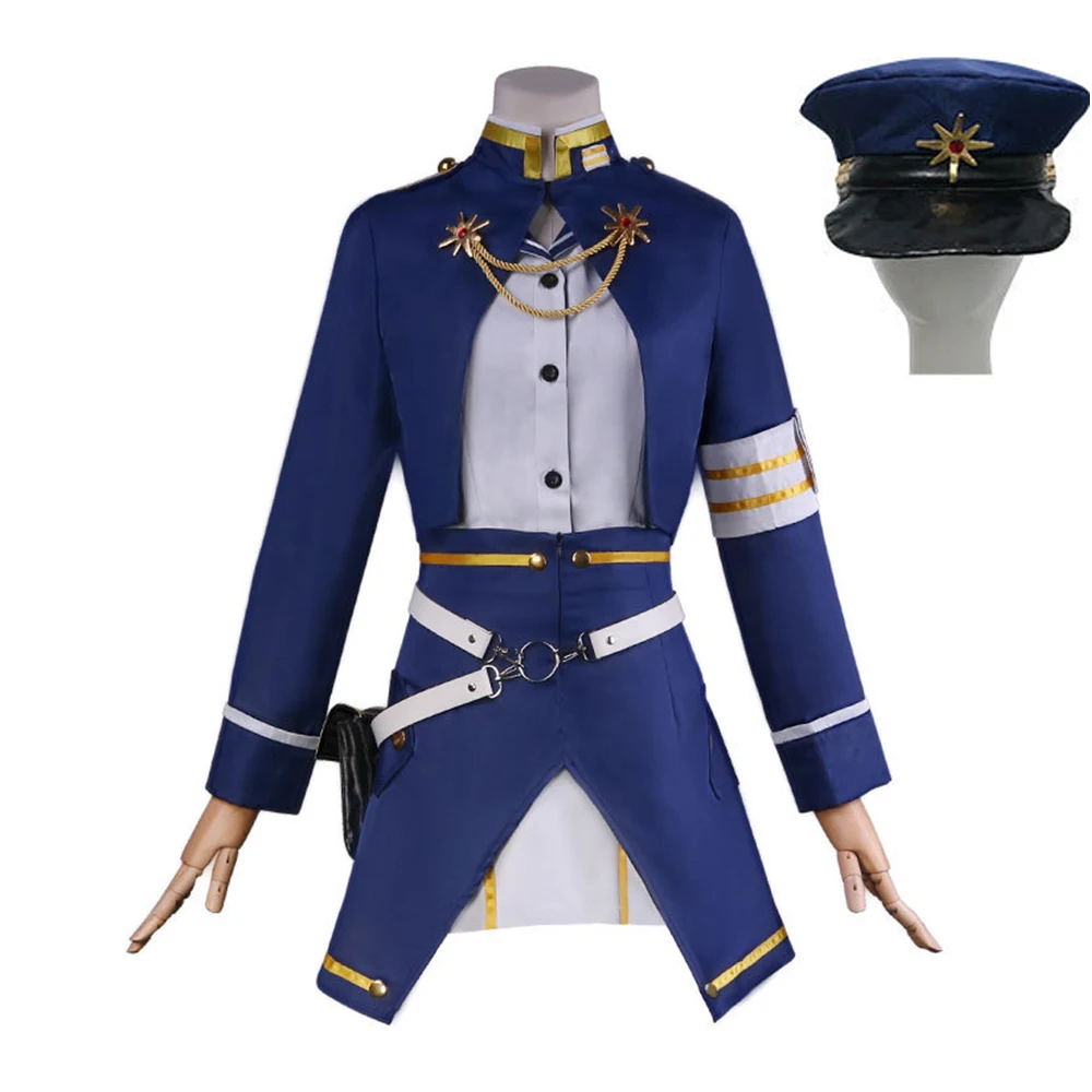 Milize Anime Cosplay Costume com Chapéu para Homens e Mulheres, 86 Roupas, Festa de Halloween, Meninas, Acessórios, 9 peças