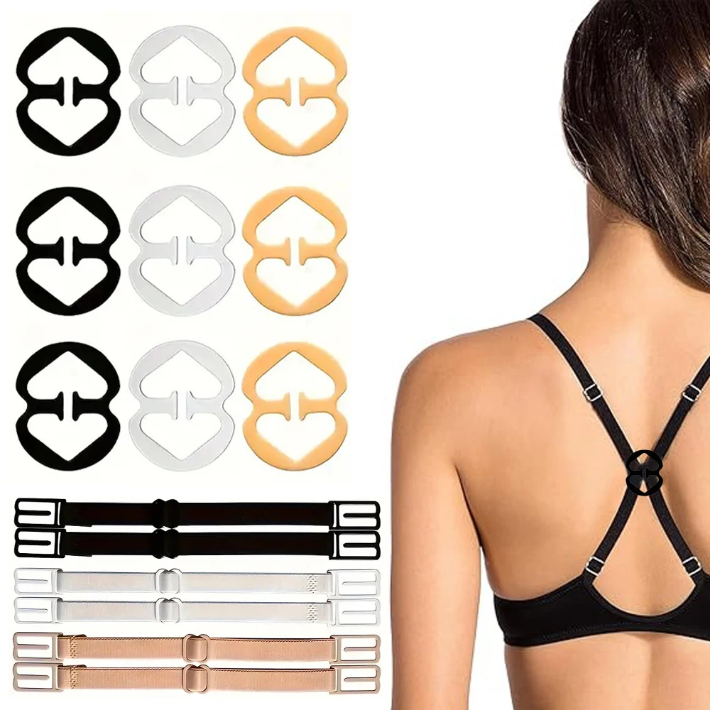 

15PCS Bra Strap Holder Clips for Racerback Bra Strap Clips Anti-Slip Buckles Conceal Strap Slipping Racer Back Bra Accessories
