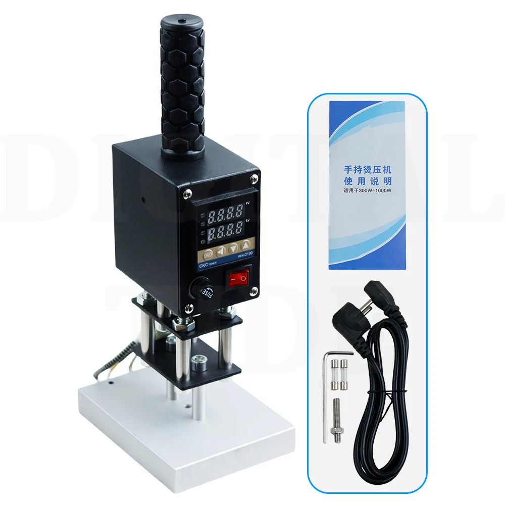 Handheld Portable Hot Stamping Branding Machine Heat Press Digital Leather Tool Paper Wood Custom Logo Food Foil Stamp Printer