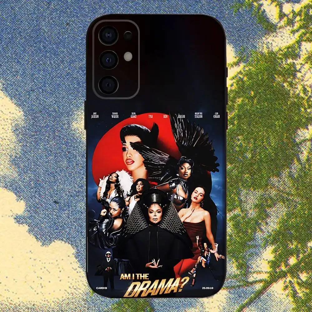 C-Cardi B Am I The D-Drama Phone Case For Samsung S 25,24,23,22,30,21,10,9,Ultra,Plus,Lite,FE,4,5G Black Soft Case #2