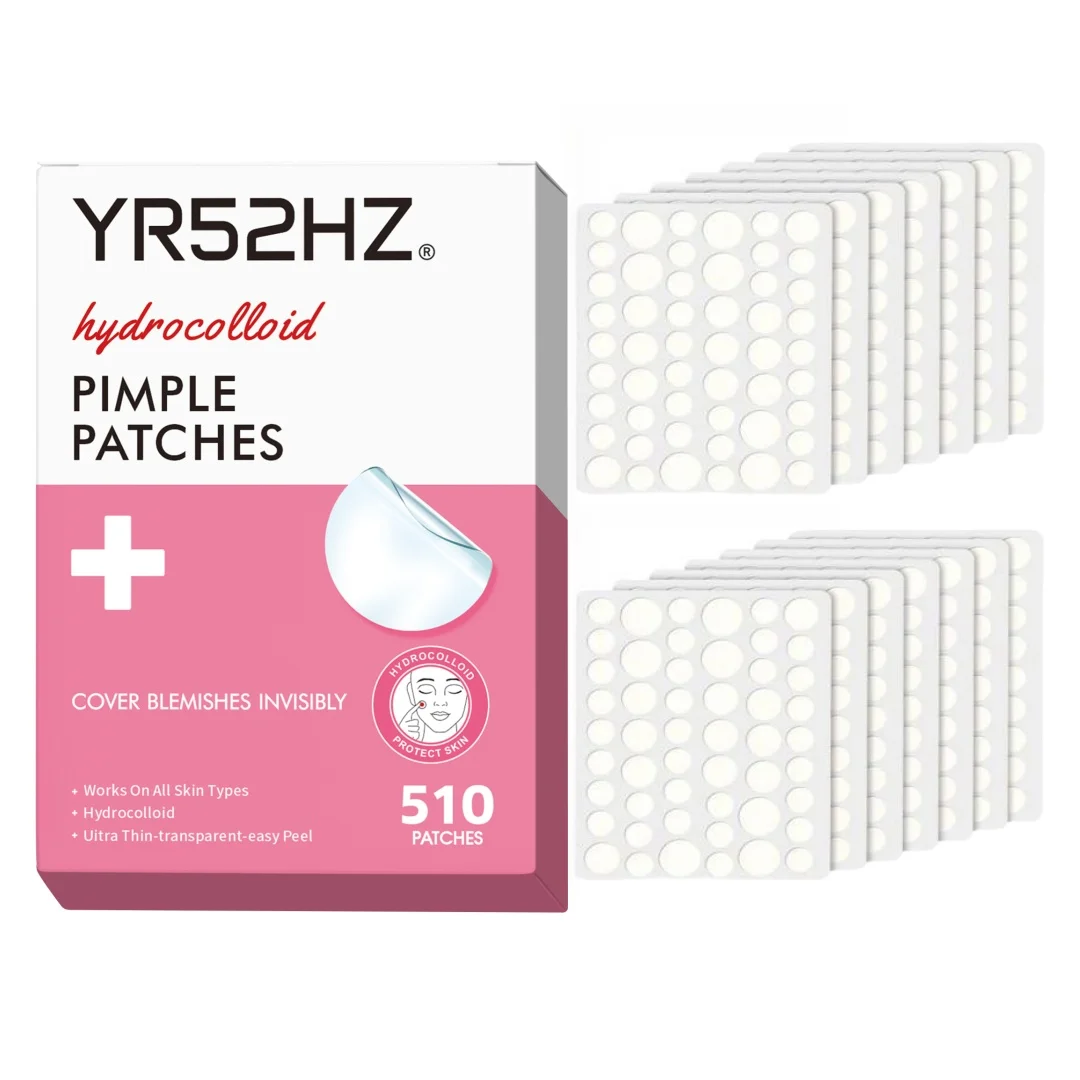 510 عدد رقعة حب الشباب، يغطي البثور وحب الشباب، رقعة بثرة حب الشباب لتغطية الزيت والعيوب، ملصقات بقعة للوجه والجلد
