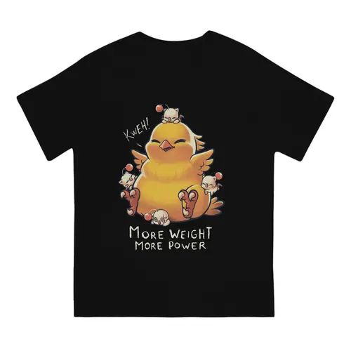 Imagen 2 del producto Camisetas Chocobo Kweh Fat Creature Monster Summon para hombre, camisetas informales de algodón puro, juego de rol de Final Fantasy, cuello redondo