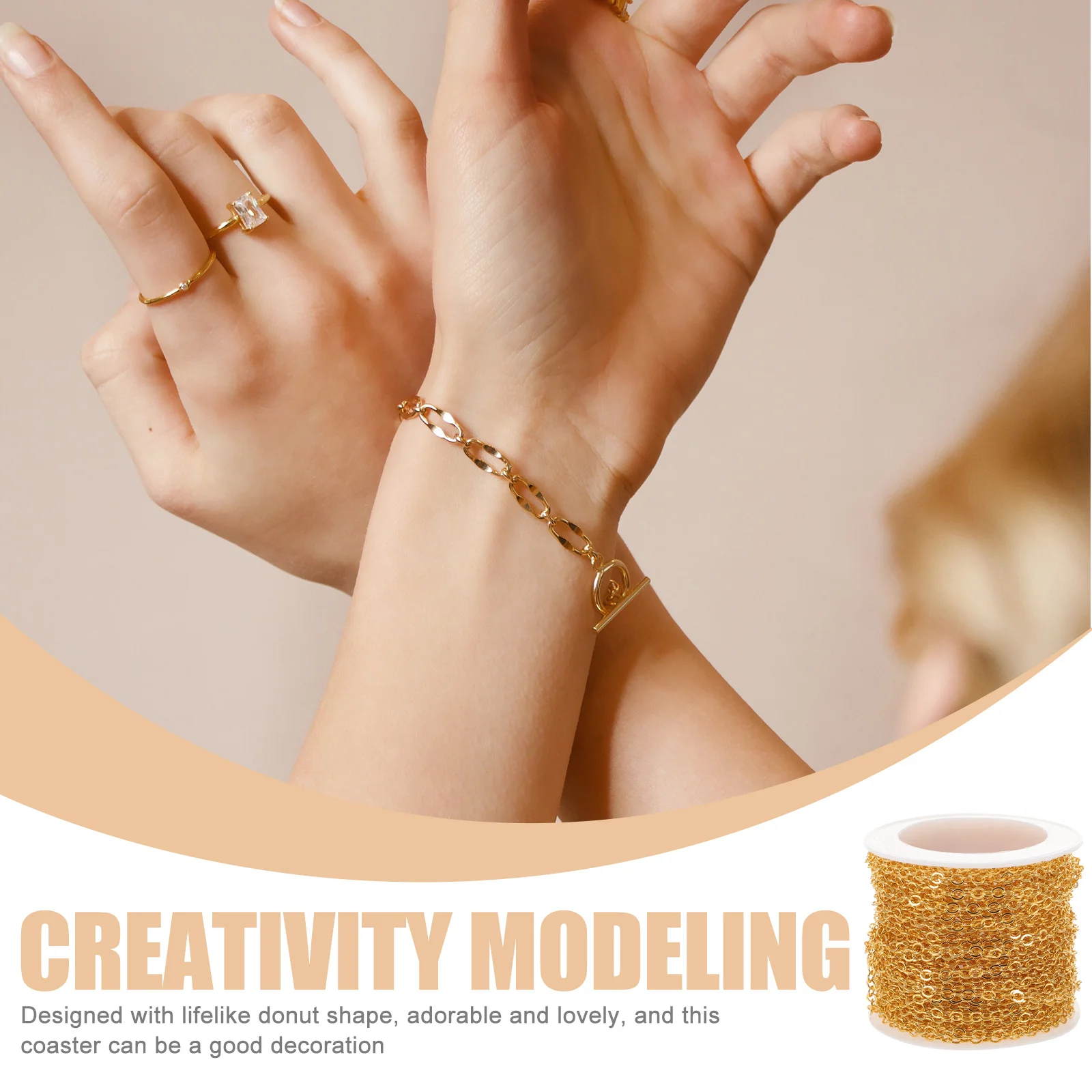 

1 Roll Copper Chain DIY Pendant Necklace Bracelet Crossbody Bag Jewelry Making Crafts Accessory DIY Jewelry Chain