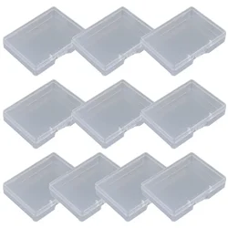 10pcs Transparent Plastic Storage Box Rectangle Box Case For Parts Tools Storage Box Jewelry Earring Display Case Bead Container