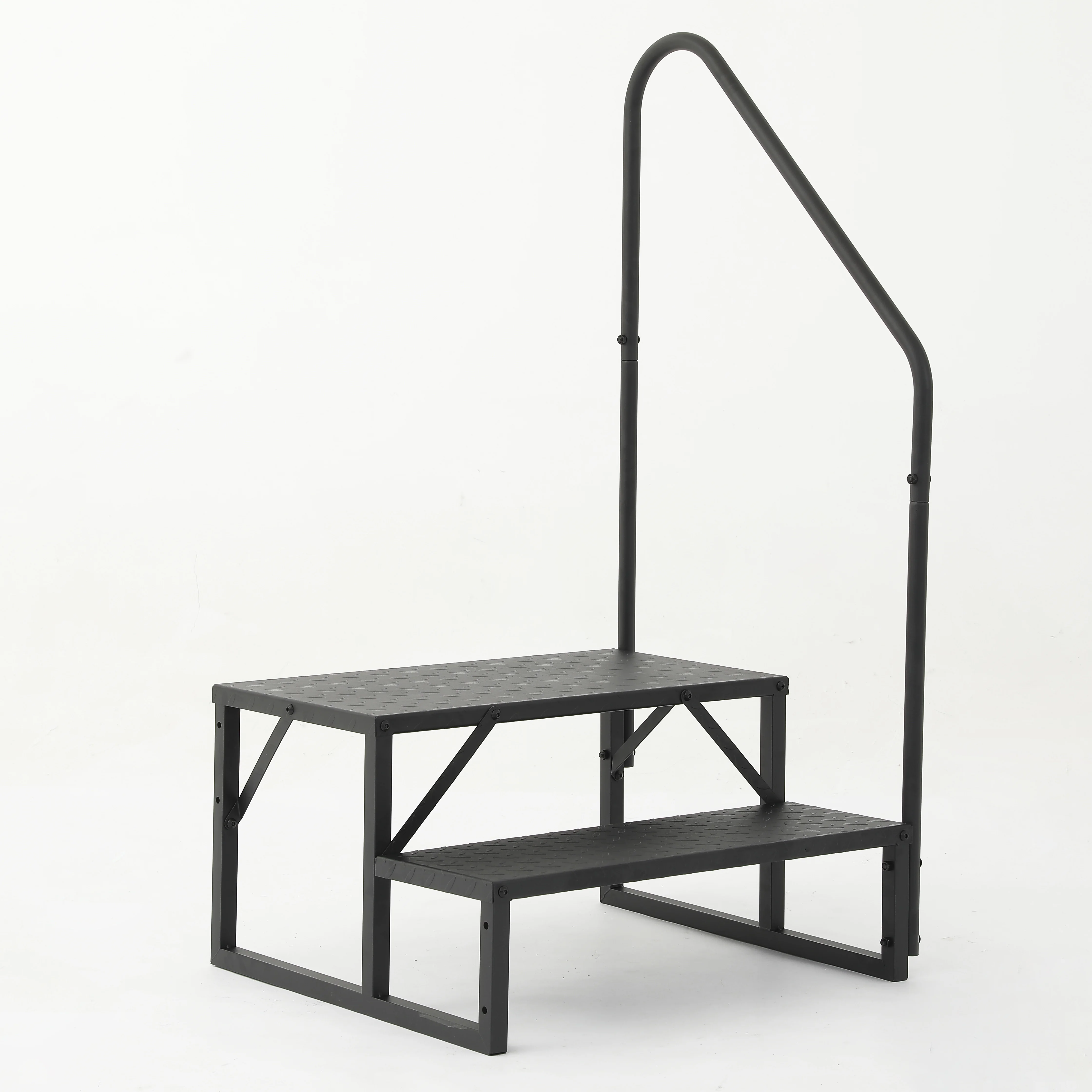 

Ступеньки для автофургона с поручнями, 2-ступенчатые ступеньки для прицепа, уличные лестницы для автофургонов с противоскользящими педалями, уличные ступеньки для туристических прицепов