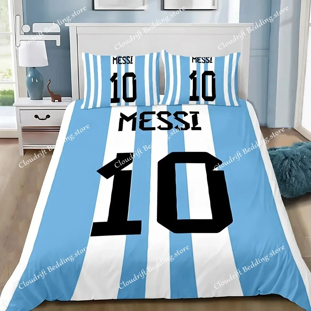 

Duvet Cover Pillowcase Bedding Set Famous Footballer M-Messis Adult BoyGirl Bedroom Decoration Children Single Double Large Size