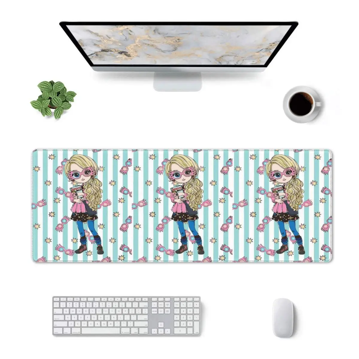 Large Mouse Pad Luna L-Lovegoods Glasses Gamer PC Laptop Mats Keyboard Carpet Computer Gaming Office Accessories Desk Mat