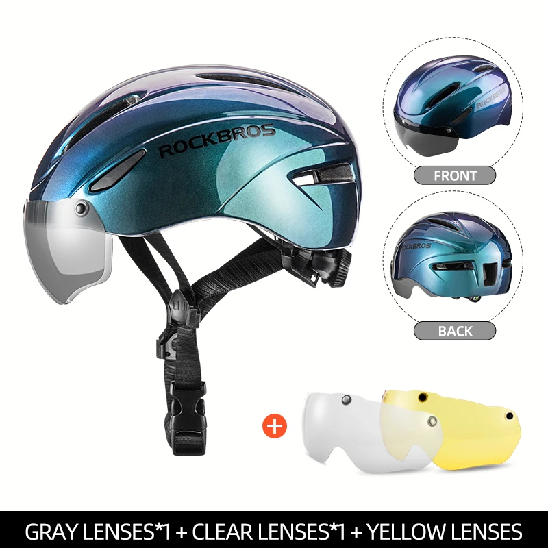 ROCKBROS Fahrrad Helm Radfahren LED Licht Wiederaufladbare Radfahren Helm Mountain Road Bike Helm Sport Sicher Hut Für Mann