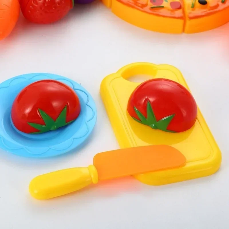 10 Pcs/Set Random Kids Simulation Kitchen Toy Classic Fruit Vegetable Cutting Educational Montessori Toy for Children Gift