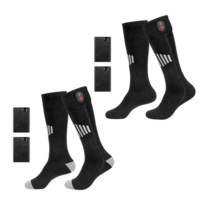 

1 Pair Electric Heated Socks 4000mAh Battery Heating Socks Outdoor Winter Warming Socks Electric Socks for Men Women