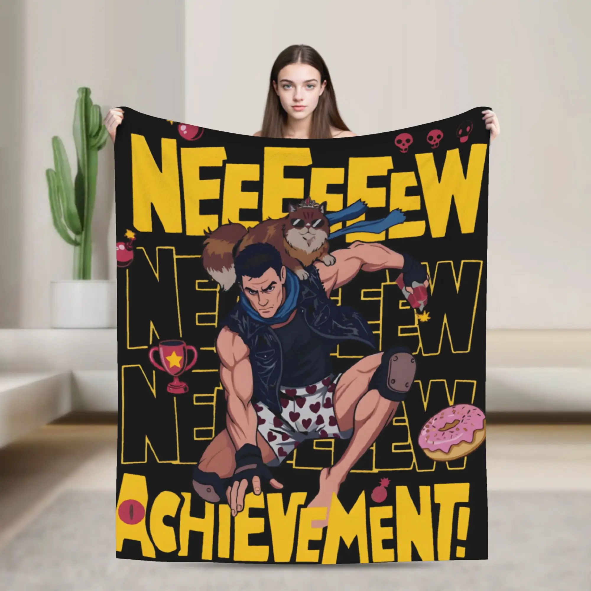 Dungeon Crawler Carl Game  Blanket Warm Cozy Fluffy  Throw Blankets for Bed 50x60 Inch Multiple Sizes Bedding Throws