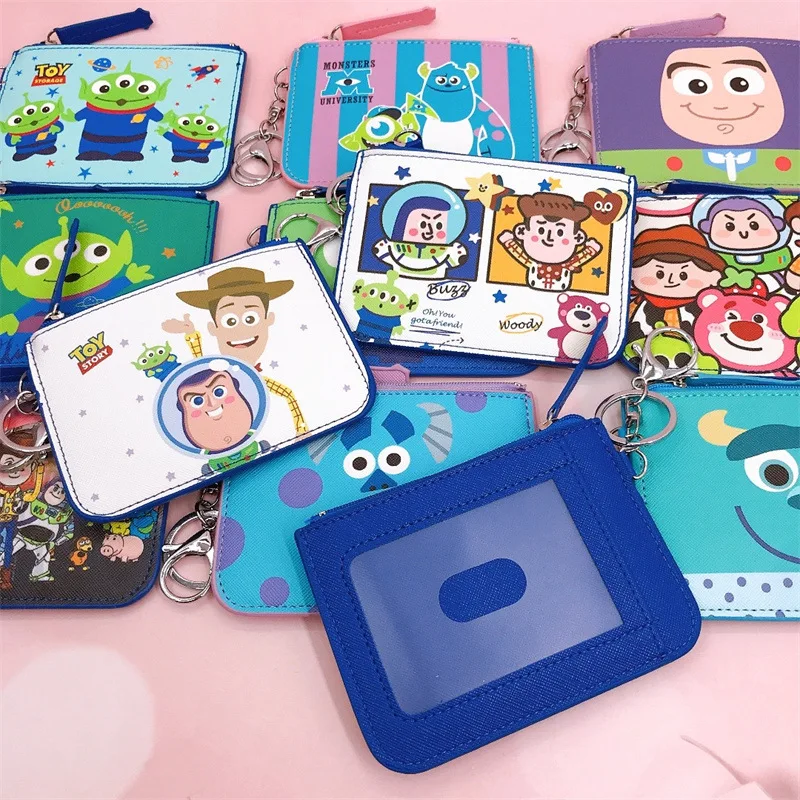 9X12cm Disney cartoon toy story Card & ID Holders shell leather case bus card hold Coin Purses