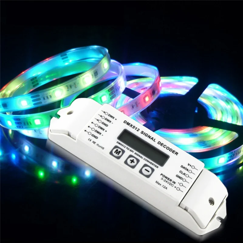 

-A99Z DMX512 Signal Decoder DMX512 BC-820 Signal Decoder LED Color Control LCD Menu Display