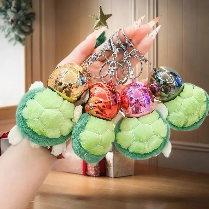Pendentif en peluche porte-clés de décoration de sac; Ornement de décoration animale de voiture de casque de tortue de mer