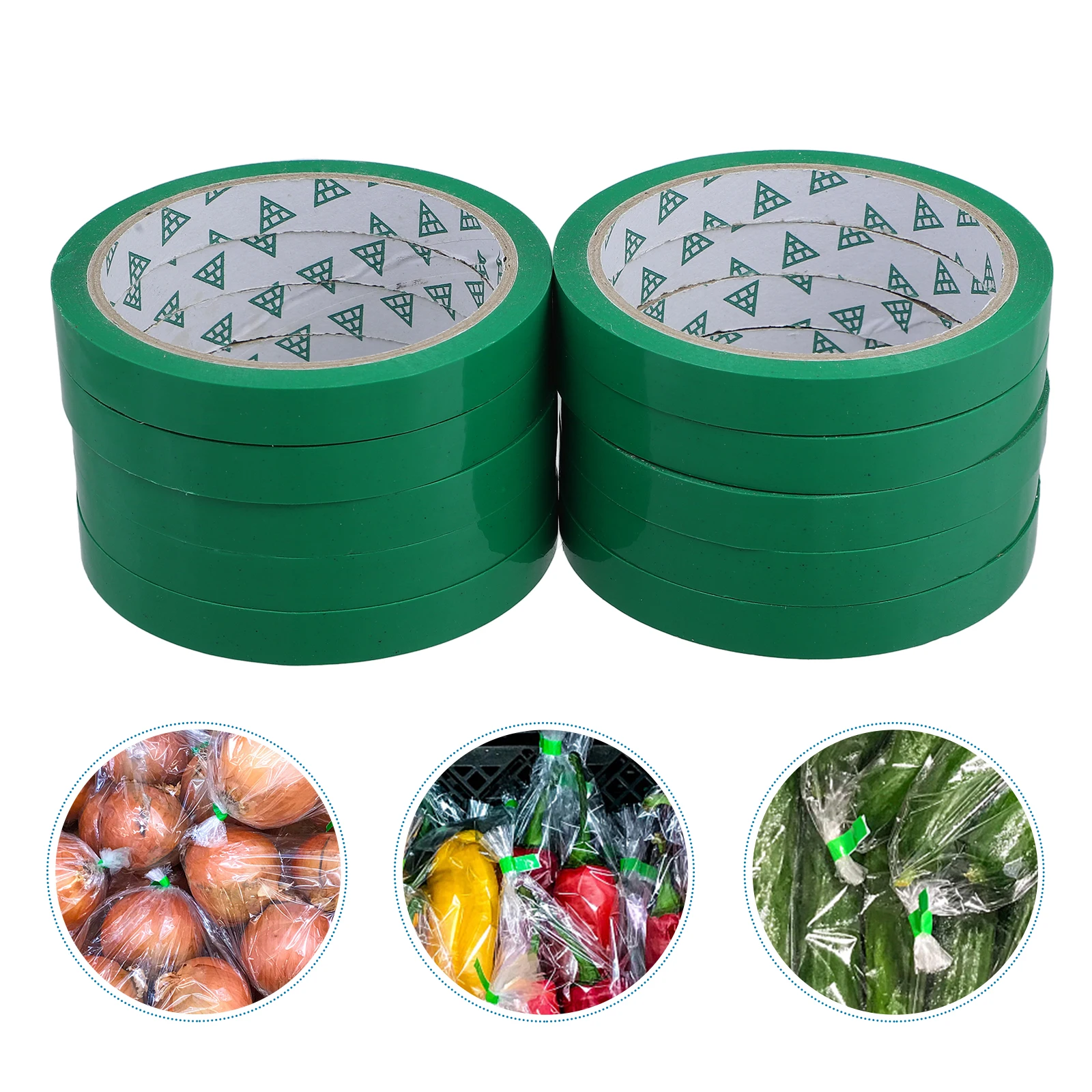 

10pcs Vegetable Tape Food Sealing Colorful Adhesive Heavy Duty Polypropylene Produce Bag Fastener Packaging Machine Taping