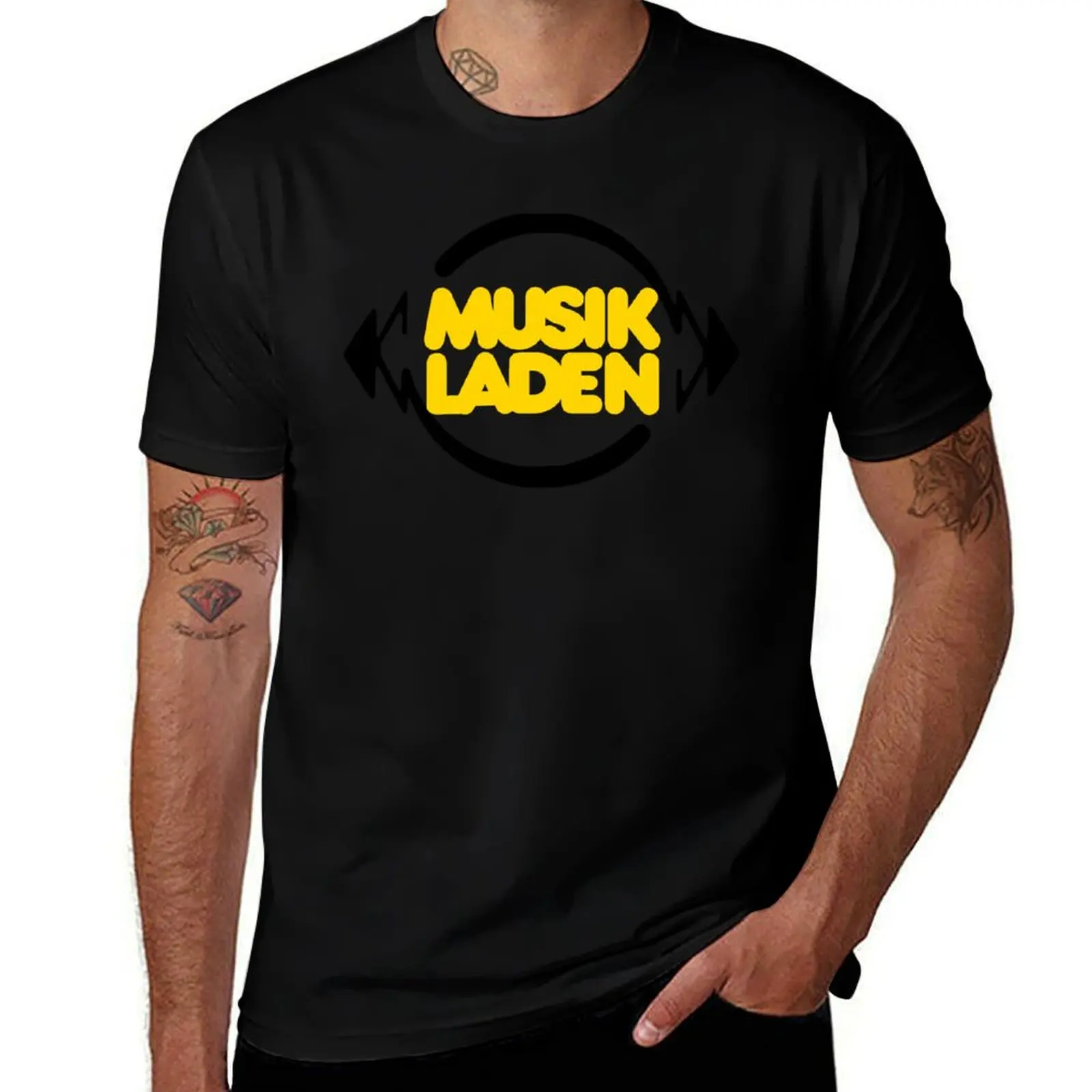 MUSIK LADEN T-Shirt Bequemes Basic-T-Shirt mit Rundhalsausschnitt