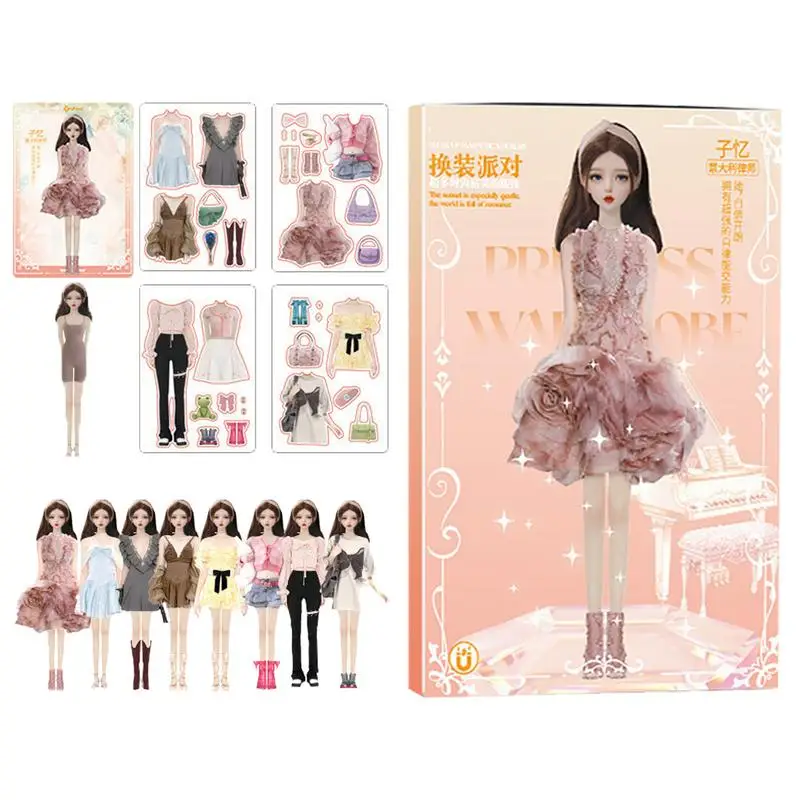 Dress-up Dolls Playset Dress-up Dolls Safe Smooth Playset Toy Educative Portable Pretend Play Toys For Birthday New Year