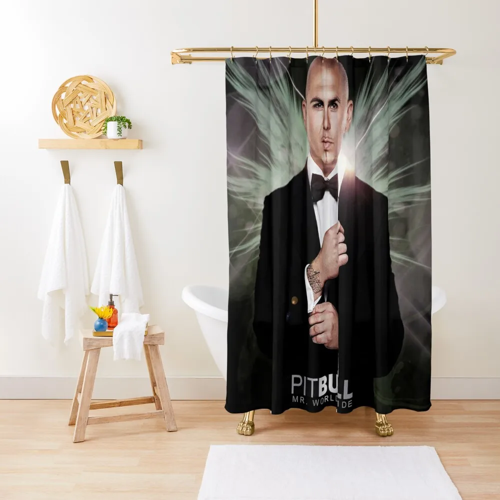 

Pitbull Mr.Worldwide Shower Curtain For Shower Elegant Bathroom For Bathroom Shower Bathroom Accessories Curtain