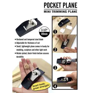 Handwood Manual Tools, Mini -Flugzeug, Holzschlüssel, manueller Schreiner, Aluminiumlegierung 10 Hauptverkaufsholzplan - №1