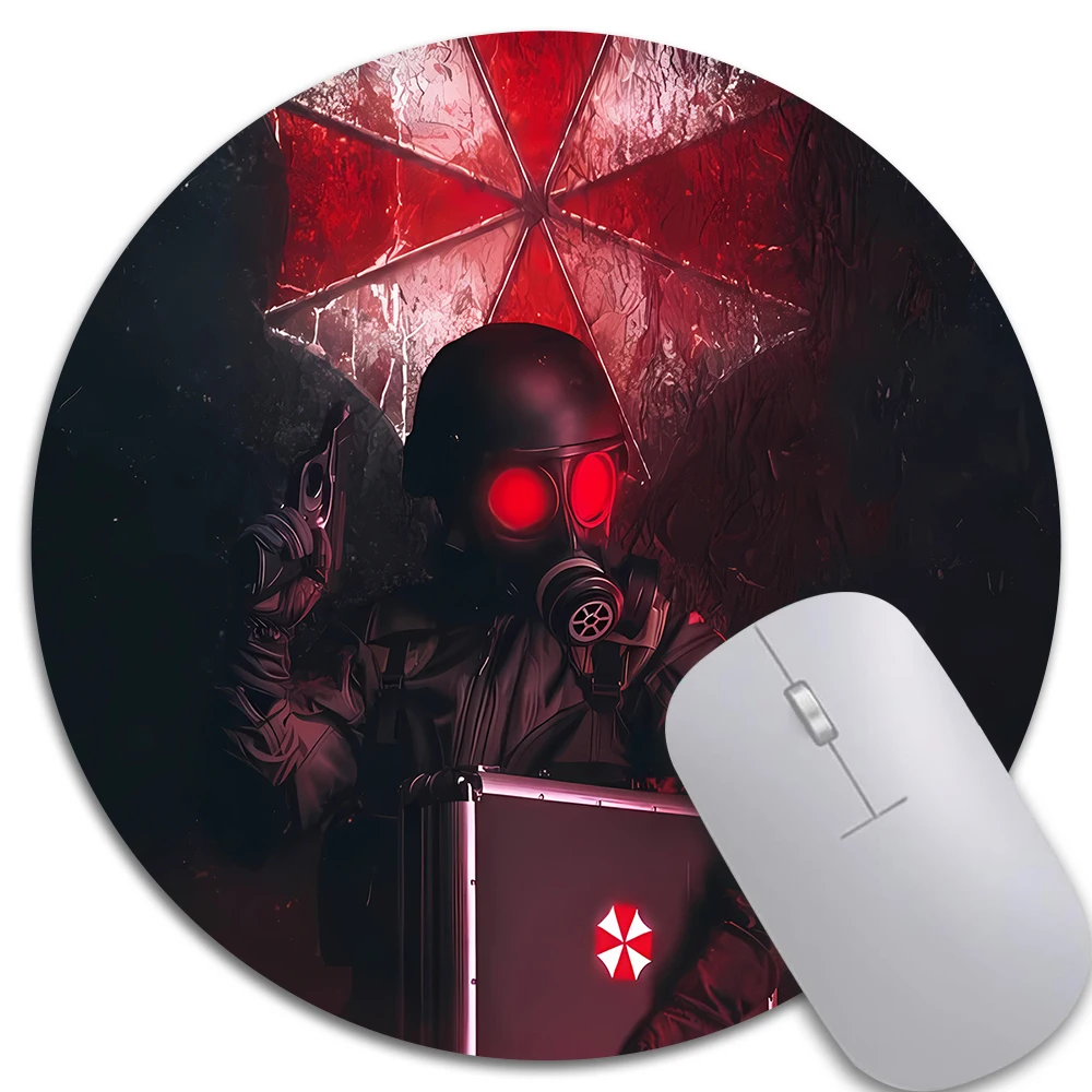 Resident Evil Mouse Pad game Anime Small Round Mousepad Gamer Pc Accessories Desk Protector Keyboard Mat Deskmat Mats Mause Pads