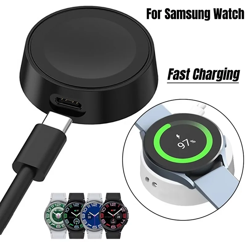For Samsung Watch Active 2 1 Wireless Magnetic Charger Type C Port Dock Charging For Galaxy Watch 7 6 5 4 3 Fast Charging Dock