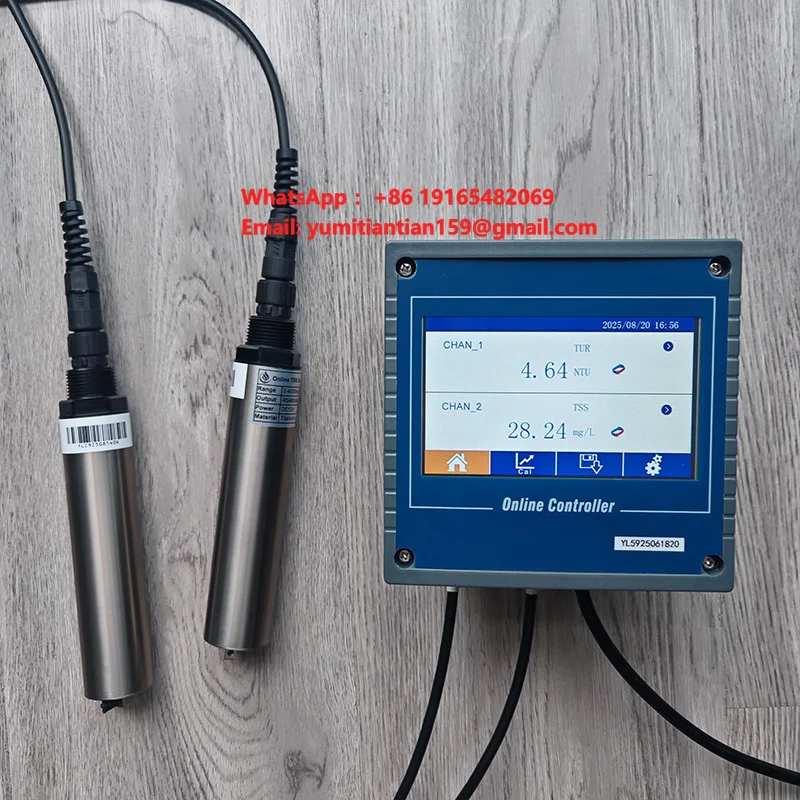 Online Turbidity Sensor with Self-Cleaning Brush, 90° Scattering, RS485 MODBUS, Anti-Interference & Low Maintenance