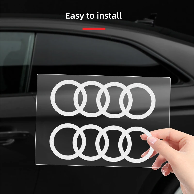 Car Door Side Sticker Waterproof Reflective PVC Body Window Decals Accessories For Audi A4 B6 B8 B7 A6 C5 C6 C7 A3 A5 Q3 Q5 Q7