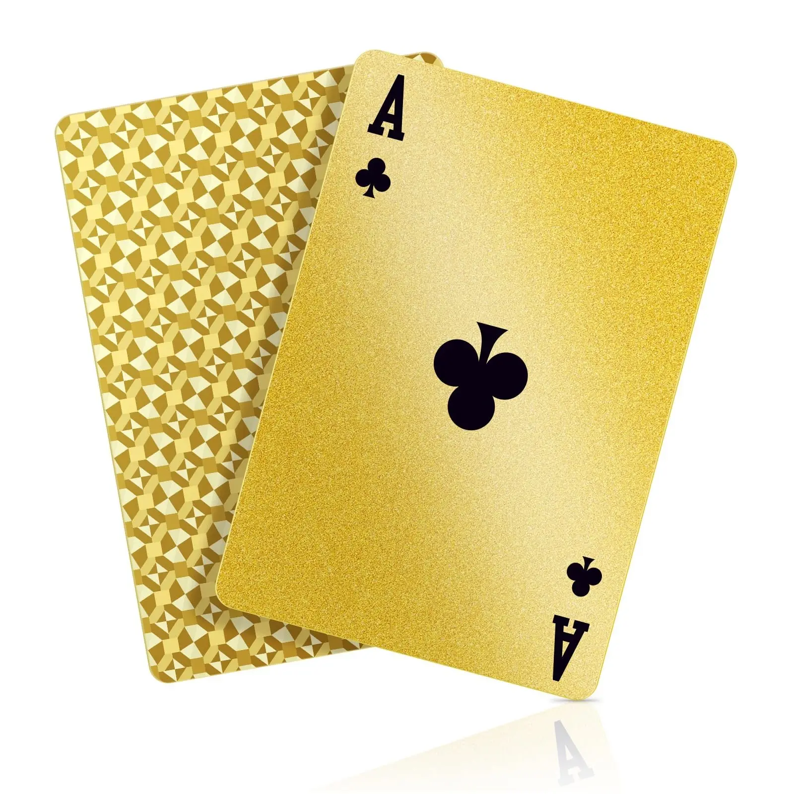 

Waterproof Plastic Gold Playing Cards - Durable Cool Playing Cards - Standard Index Professional Premium Playing Cards - Vintag