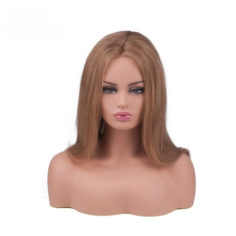 European and American Manikin Head Realistic Female Mannequin Head Bust with Shoulders for Wig Display