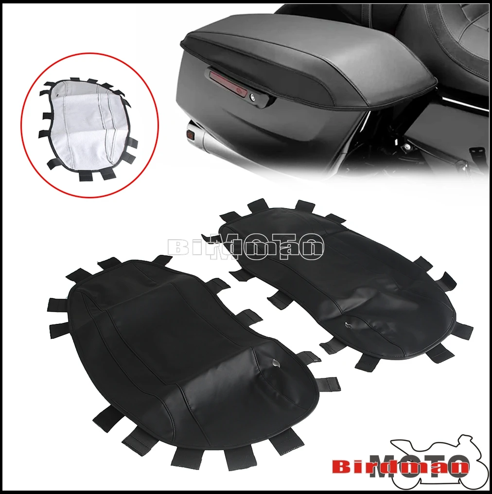 Motorcycle Waterproof Saddlebag Lid Covers Case Rain Dust For Harley Road Glide FLTRX Street Glide FLHX 2024 Side Lid Leather