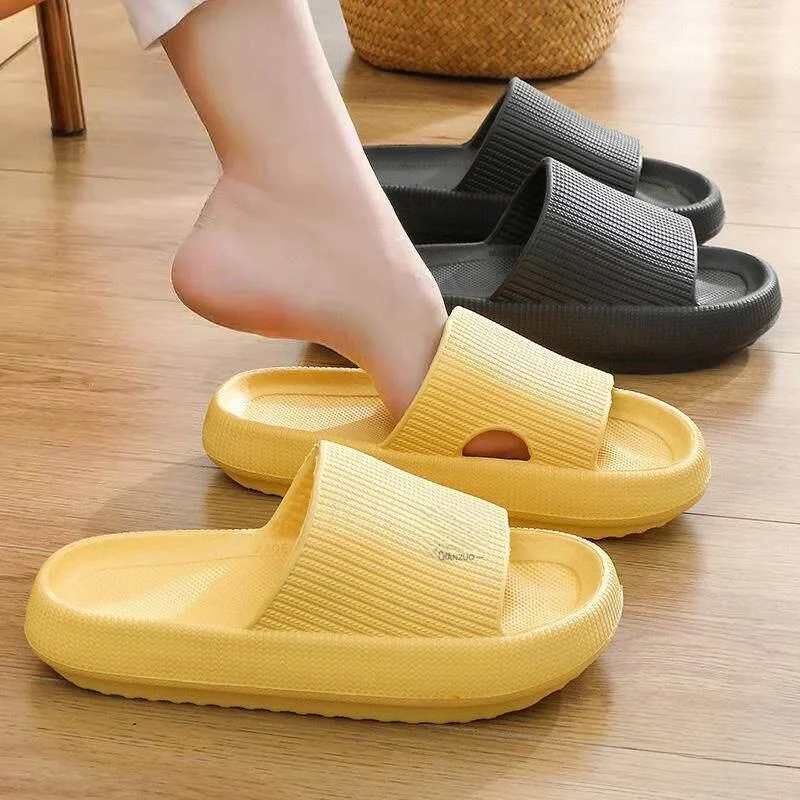 

Silicone Slippers Soft Bottom Anti-Slip Bathroom Shower Couple Thick Bottom Summer Outdoor Camping Travel Sandals Shoes