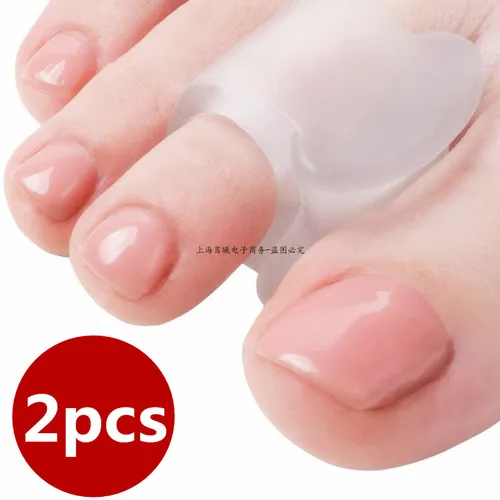 Separadores ortopédicos para el cuidado de los pies, Protector de juanete de silicona para dedos blancos, almohadilla correctora, herramientas para el cuidado de los pies, 1 par