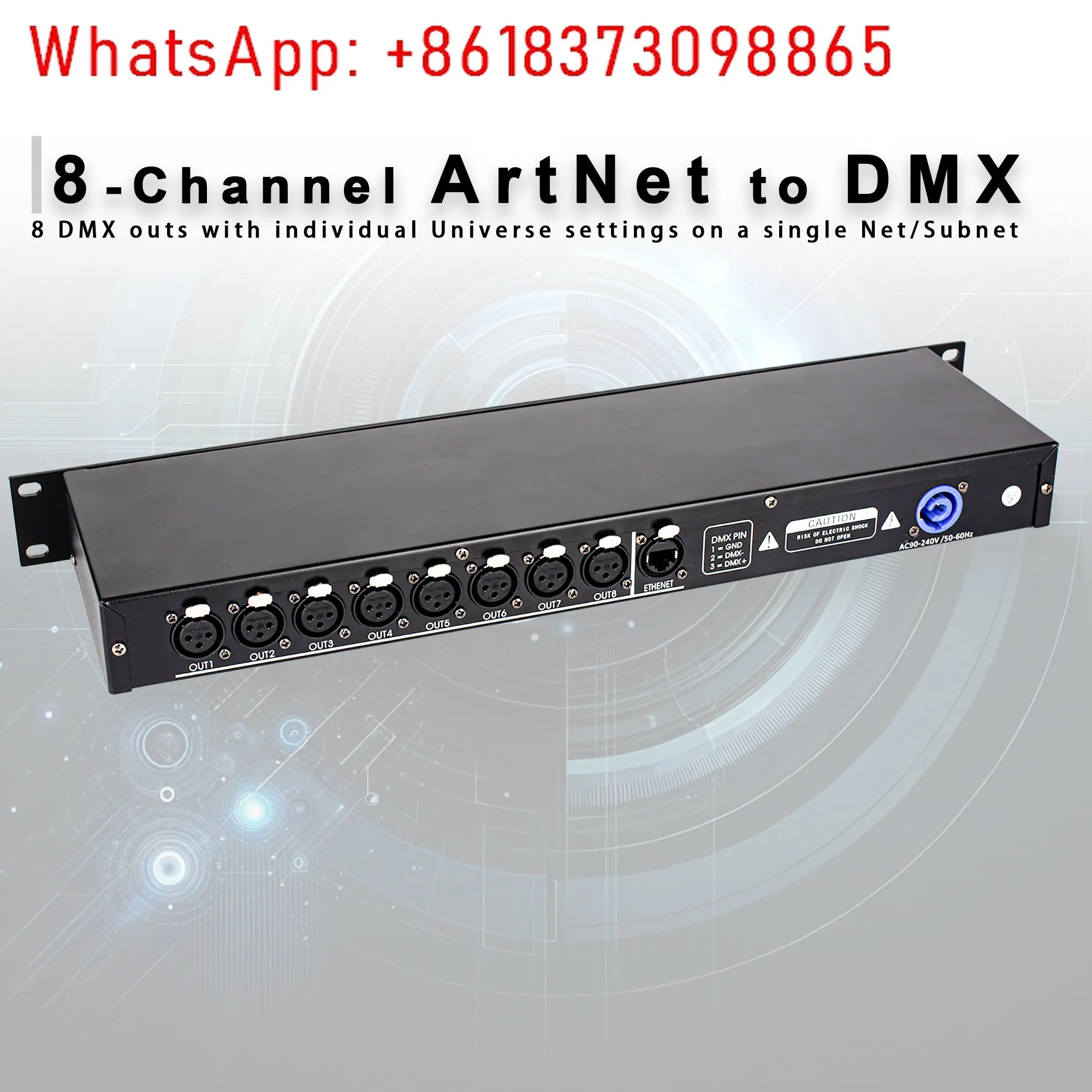 ArtNet DMX Interface, 8-Channel, 19