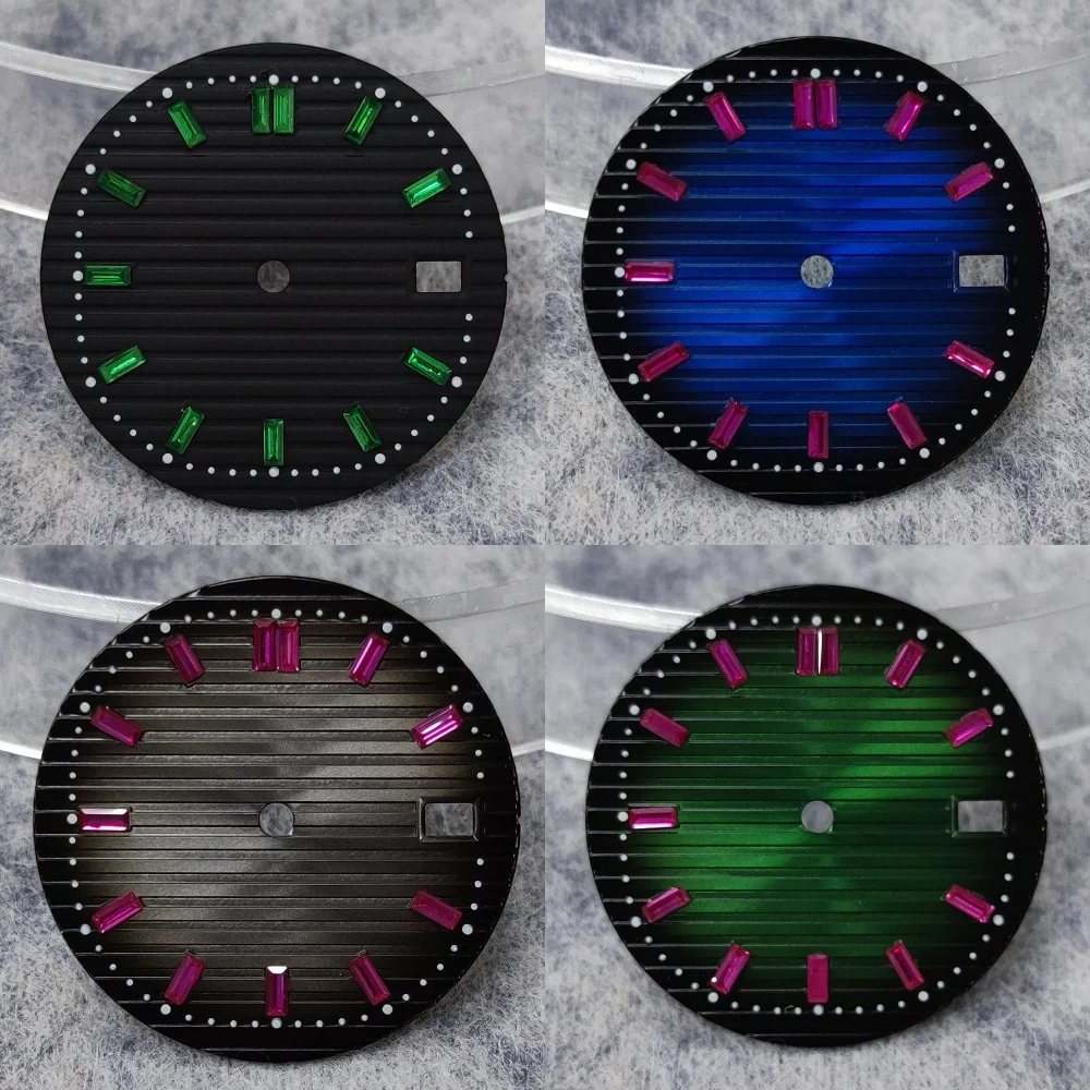 NH35 نوتيلوس الطلب جودة عالية شعار مخصص NH35 اكسسوارات الأخضر مضيئة ساعة إصلاح لحركات NH35 NH36 #2