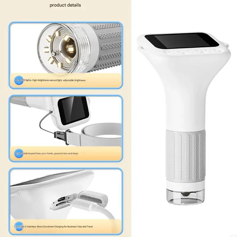 2Inch Digital Microscope For Kids Portable Magnifier With 1080P Camera And Builtin LED Lighting System 37JD