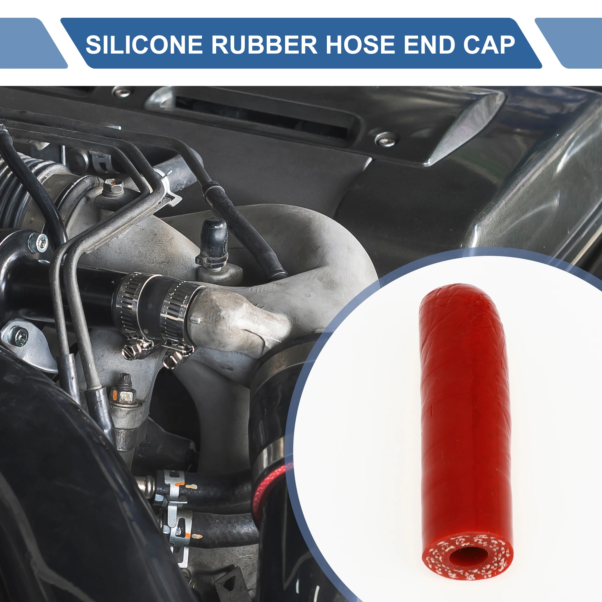 UXCELL 6/8/10/12/14/16/18/20/22/25/28/30/32/35/38/40 mm ID Red Car Silicone Hose End Cap Silicone Reinforced Blanking Cap
