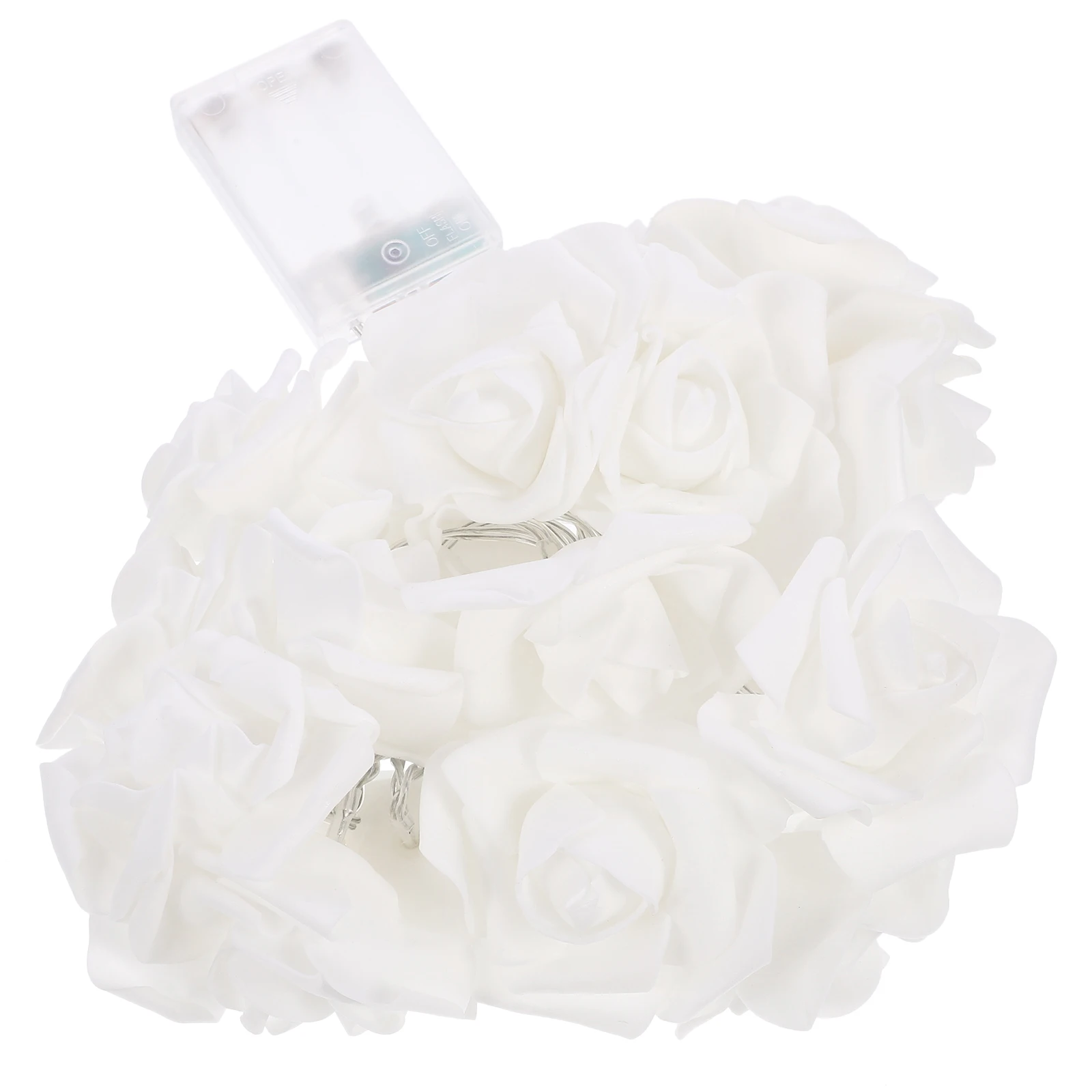 

20 LED Operated Purple Rose Flower String Lights Light Decorative for Home Wedding Christmas Party (Warm White)