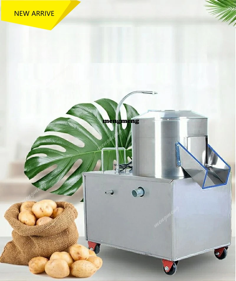 Large Production Commercial Potato Cleaning Peeling Cutting Machine Taro Slicer for Kitchen Restaurant