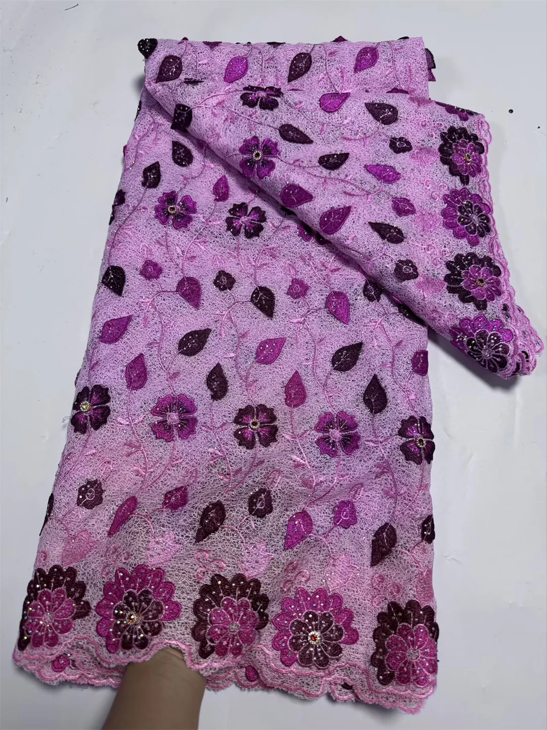 

African Cord Guipure Lace Fabric 2026 French nigerian Asoebi Chantilly Water Soluble Lace Fabric High Quality For Party Dress