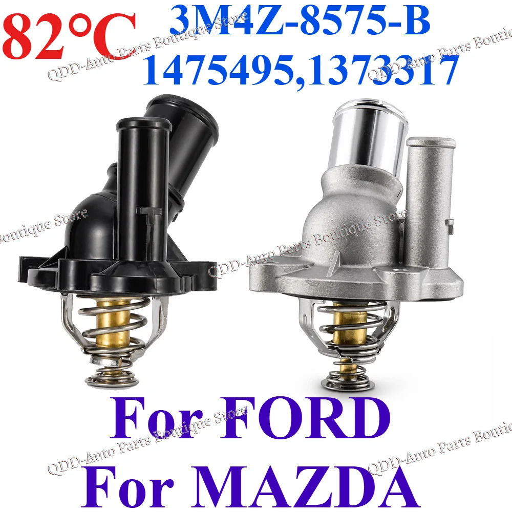 82 ℃   Kunststoff-Aluminium 3M4Z-8575-B 1475495 1373317 Für FORD MONDEO KUGA II MAZDA Motorkühlung Thermostatgehäuse Abdeckung Baugruppe