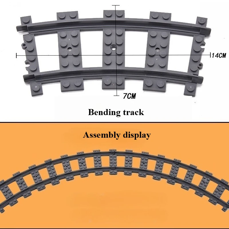 مكعبات بناء تجميع مسار القطار المروري الحضري: مسارات فرعية مسارات مستقيمة مسارات منحنية مسارات مرنة - هدية لعبة للأولاد