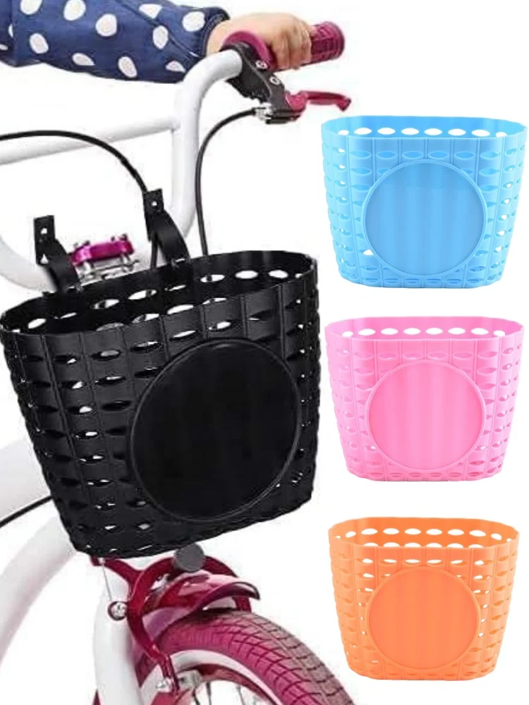 AliExpress Kids Removable Bike Basket Front Handlebar Soft Plastic Detachable Easy Install Hollow Out Bicycle Basket for Children