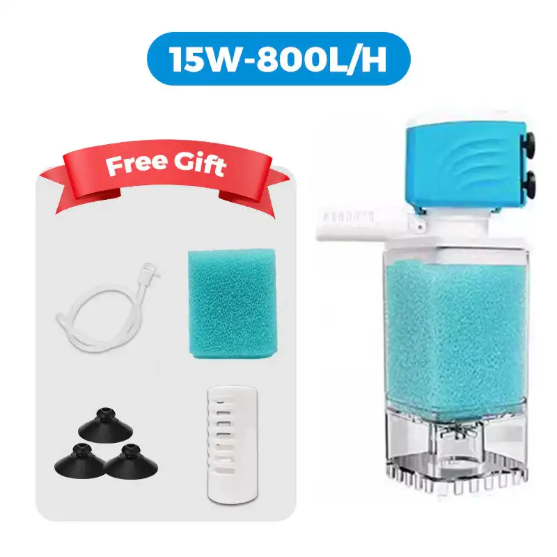 NONE Automatisches Aquarium-Filtersystem, 4 W/220 V, integrierter Filter für Sauerstoffreiche Wasserzirkulation, Anti-Rückfluss-Wasserpumpe, US-Stecker 9