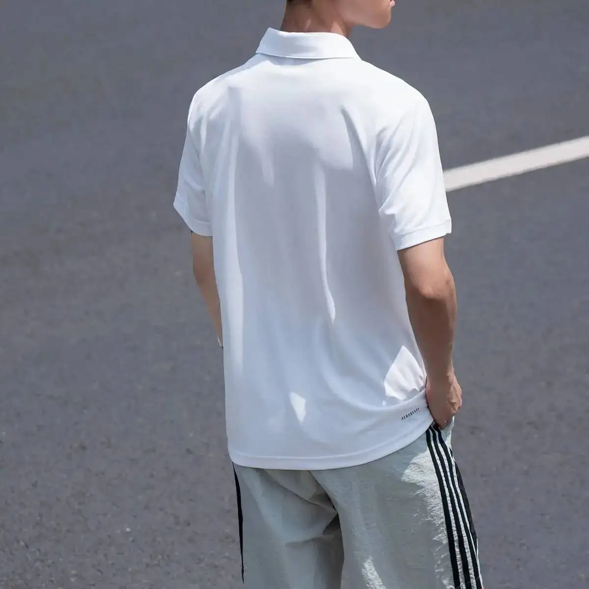 New Adidas Fab Men's Short-Sleeved Running Fitness T-Shirt Quick-Drying Breathable Comfortable Top Tennis Golf Polo Shirt Hr8729