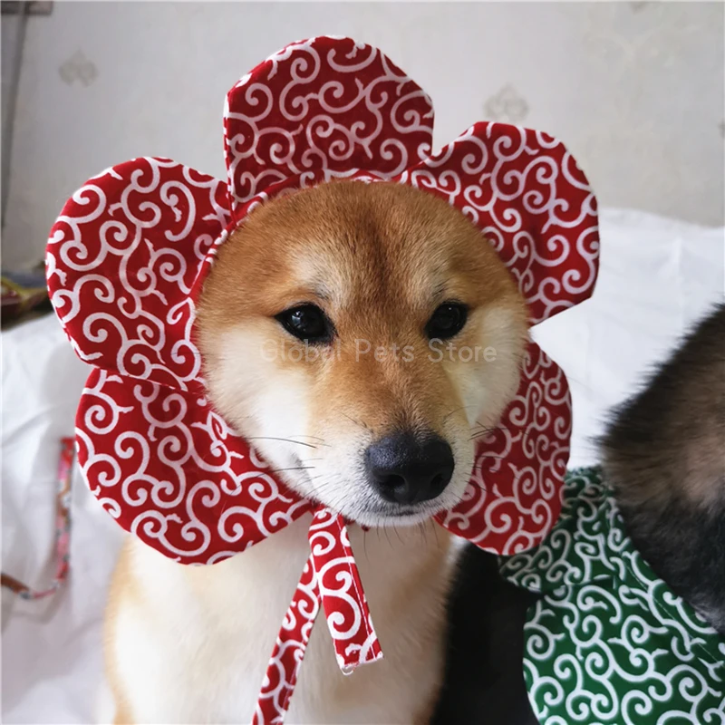 Dog Bibs Pet Saliva Towel Scarf Ornament Dog Collar Neckerchief for Shiba Inu Kimono Accessorie Cat Dog Photography Pet Bow Tie