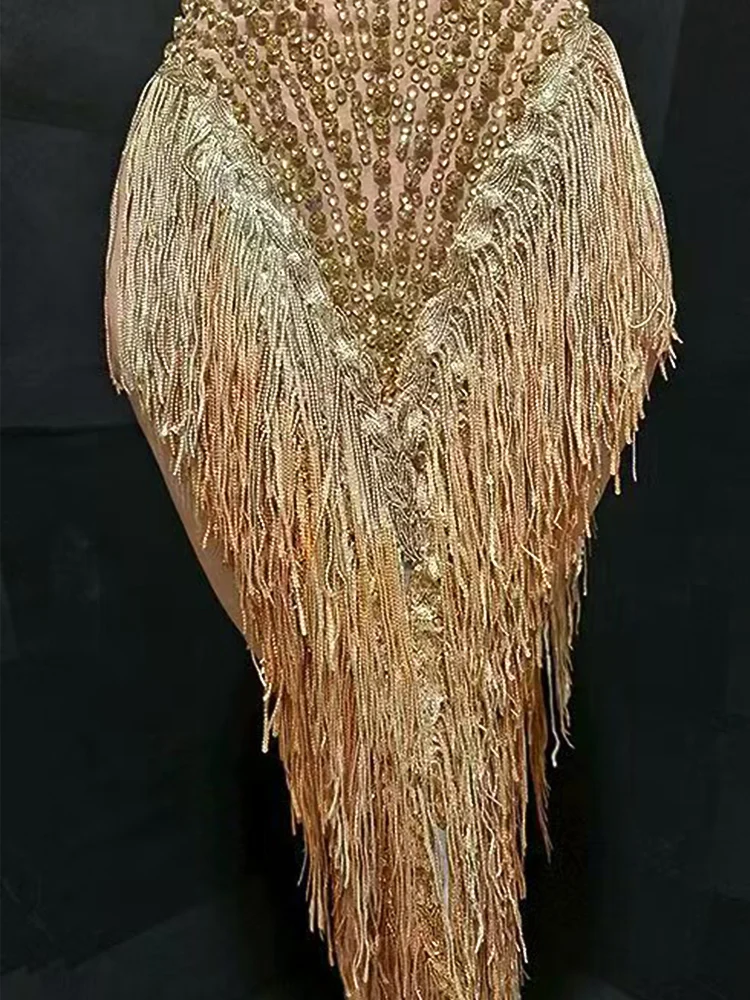 المرأة مثير شبكة مرصعة بأحجار الراين ارتداءها مرونة انظر من خلال ملهى ليلي ملابس الرقص حفلة عيد ميلاد أداء الزي #6