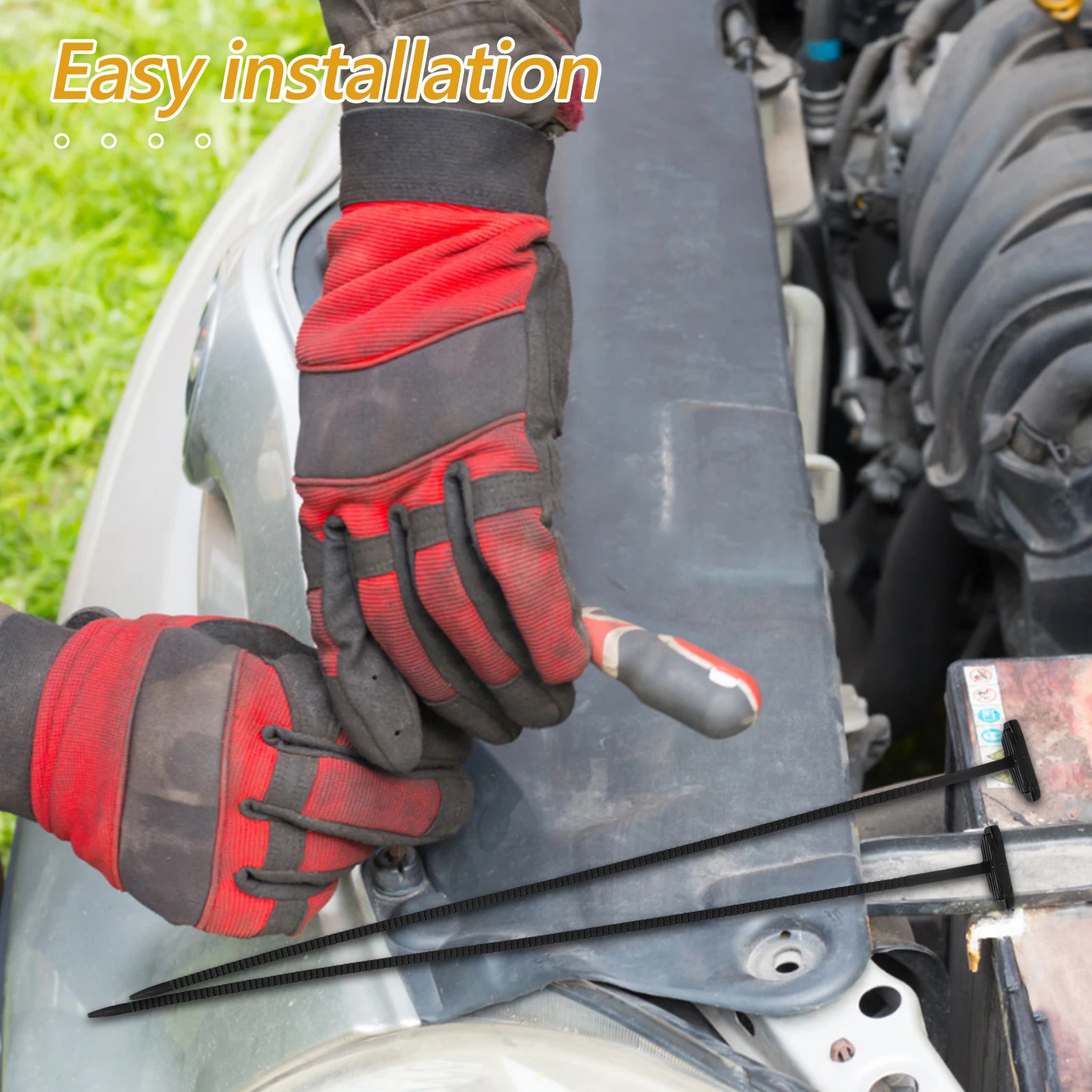 

Cooling Fan Mounting Kit Ties Buckles Springs Radiator Accessories Installation Repair Fits Cars Trucks Trailers RVs