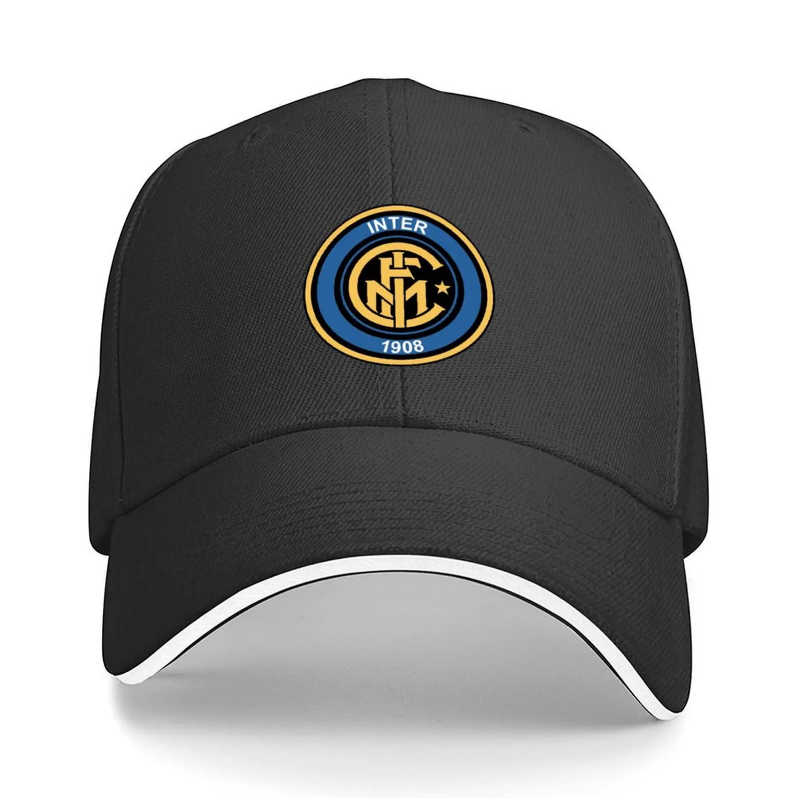 

Vintage Inter Blue Baseball Cap cute Big Size Hat funny hat Hood Women's Hats Men's