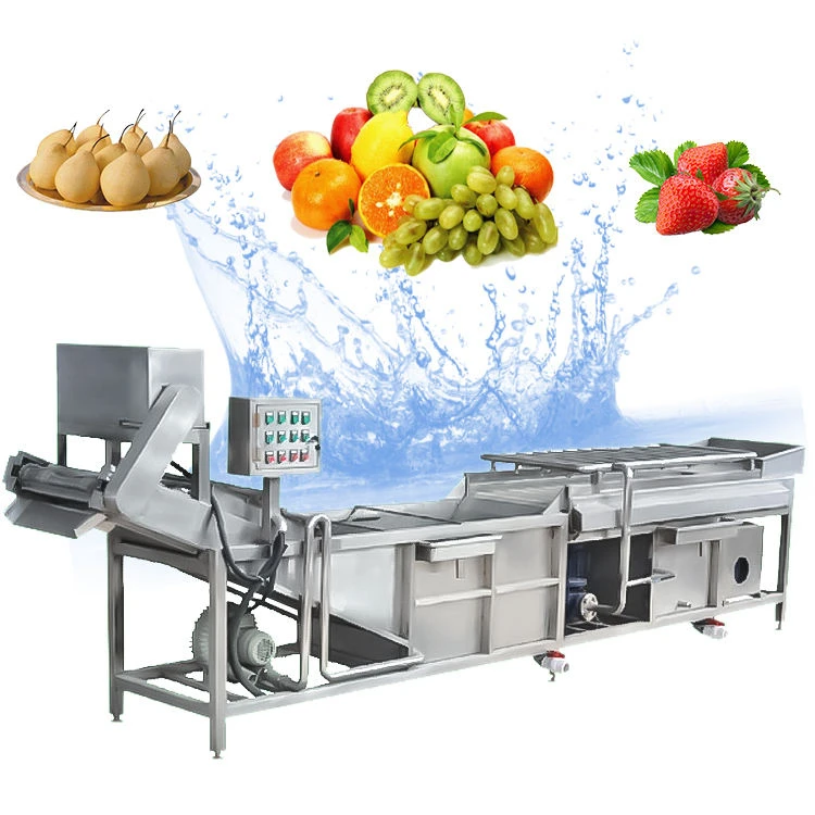 #Factory Multifunctional Fruit and Vegetable Washing Machine PLC-Controlled Fruit Vegetable Air Bubble Washing Machine