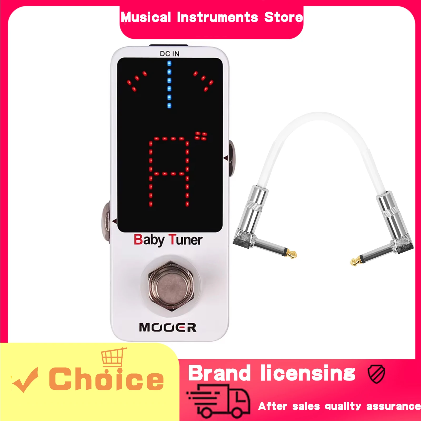 

MOOER гитарная педаль эффектов 1/4 монофонический разъем высокоточный светодиодный дисплей True Bypass бас-хроматический тюнер педаль аксессуары для гитары